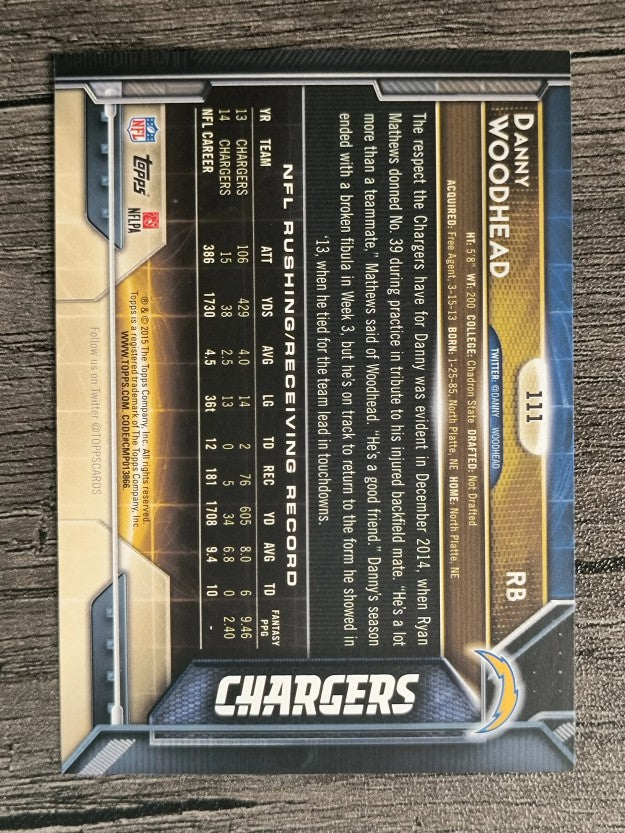 2015 Topps #111 Danny Woodhead
