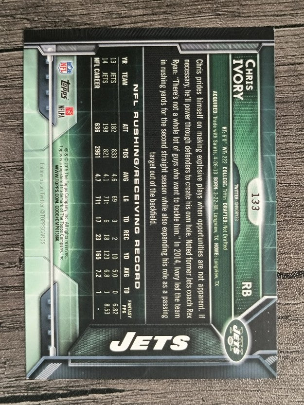 2015 Topps #133 Chris Ivory