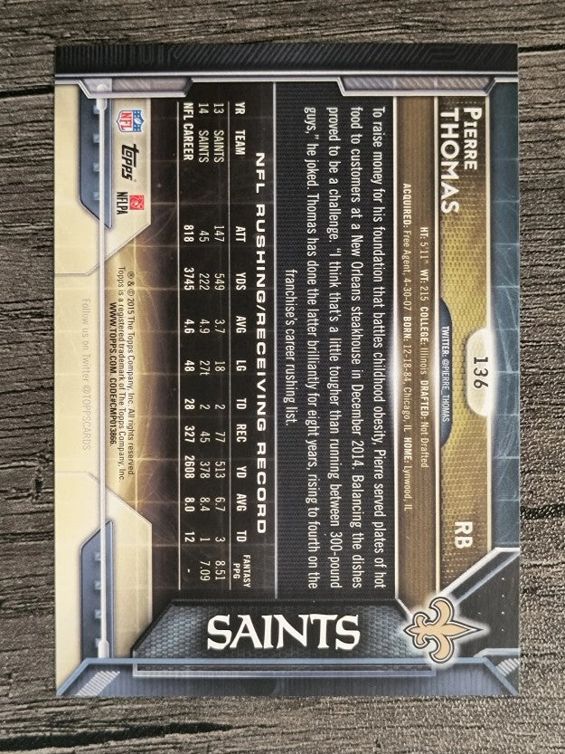 2015 Topps #136 Pierre Thomas
