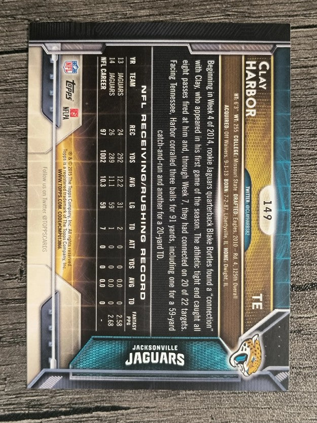 2015 Topps #149 Clay Harbor