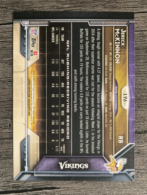 2015 Topps #196 Jerick McKinnon