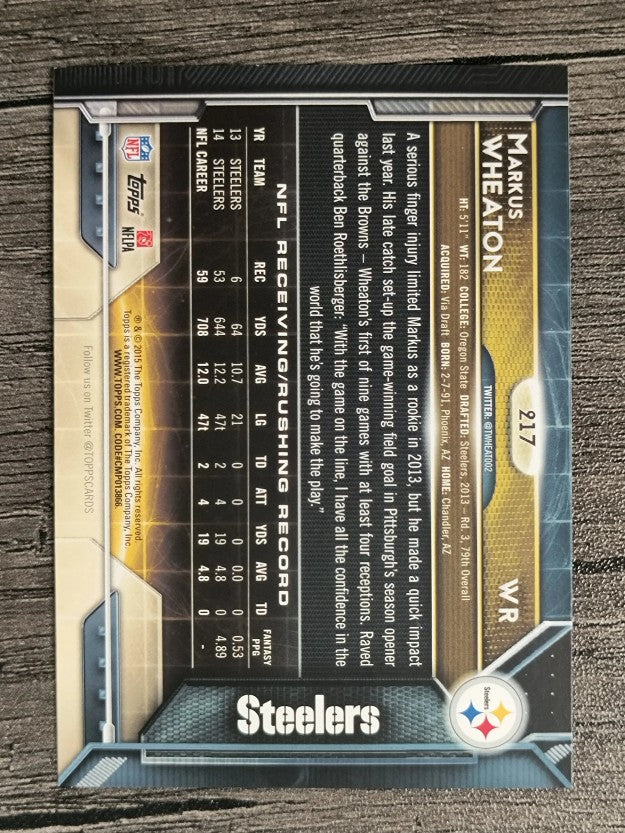 2015 Topps #217 Markus Wheaton