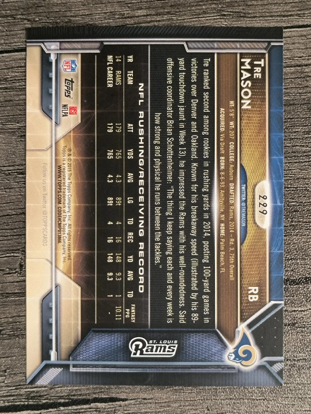 2015 Topps #229A Tre Mason