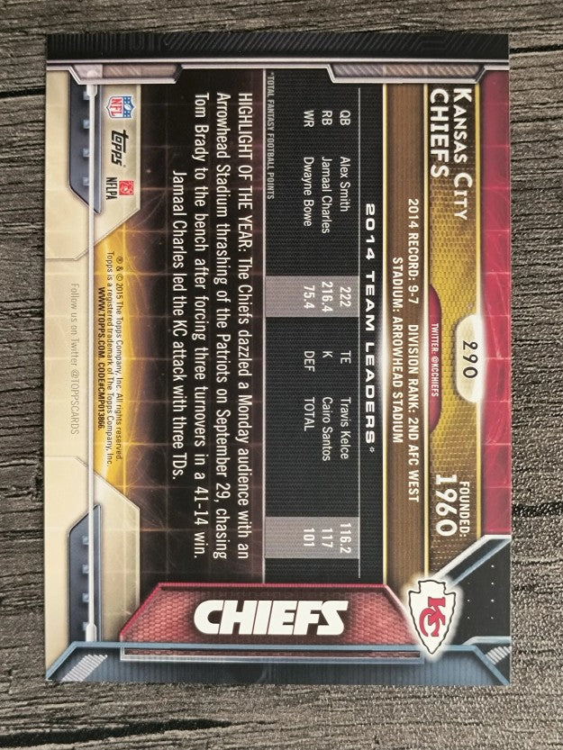 2015 Topps #290 Kansas City Chiefs/Albert Wilson/Jamaal Charles