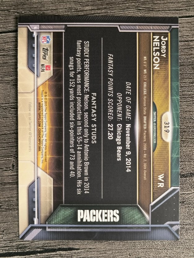 2015 Topps #319 Jordy Nelson FS
