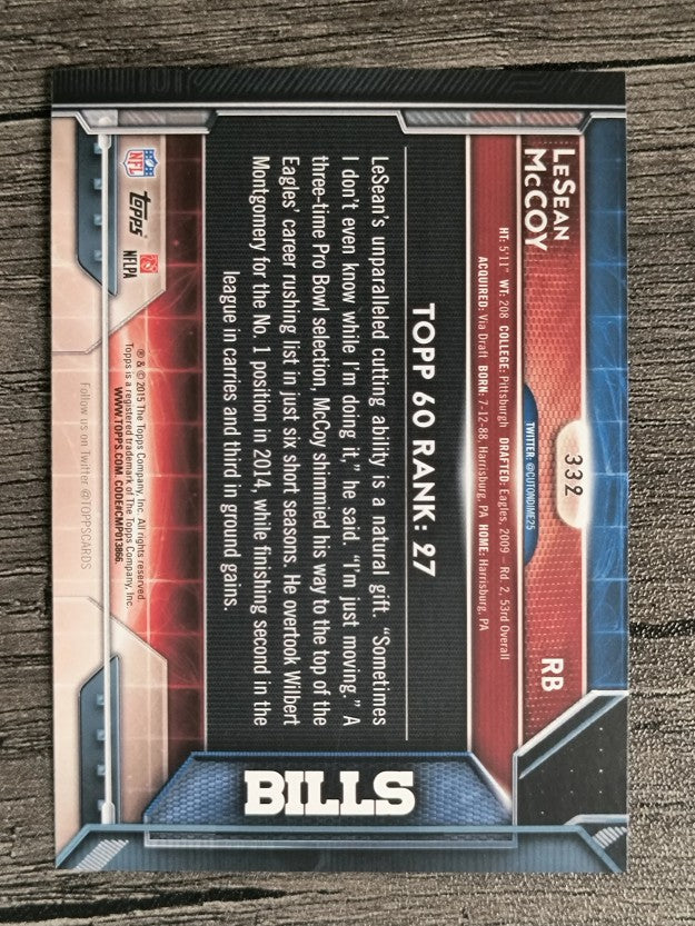 2015 Topps #332 LeSean McCoy T60