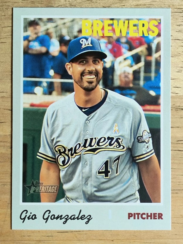 2019 Topps Heritage #709 Gio Gonzalez SP