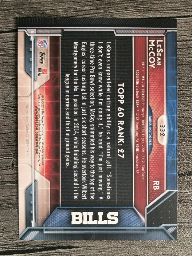 2015 Topps #332 LeSean McCoy T60