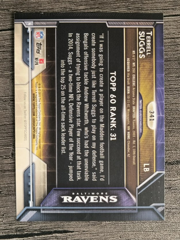 2015 Topps #341 Terrell Suggs T60
