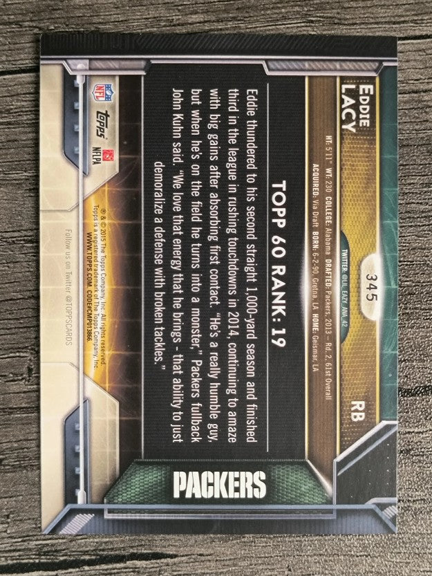 2015 Topps #345 Eddie Lacy T60