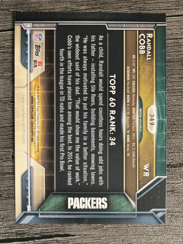 2015 Topps #349 Randall Cobb T60