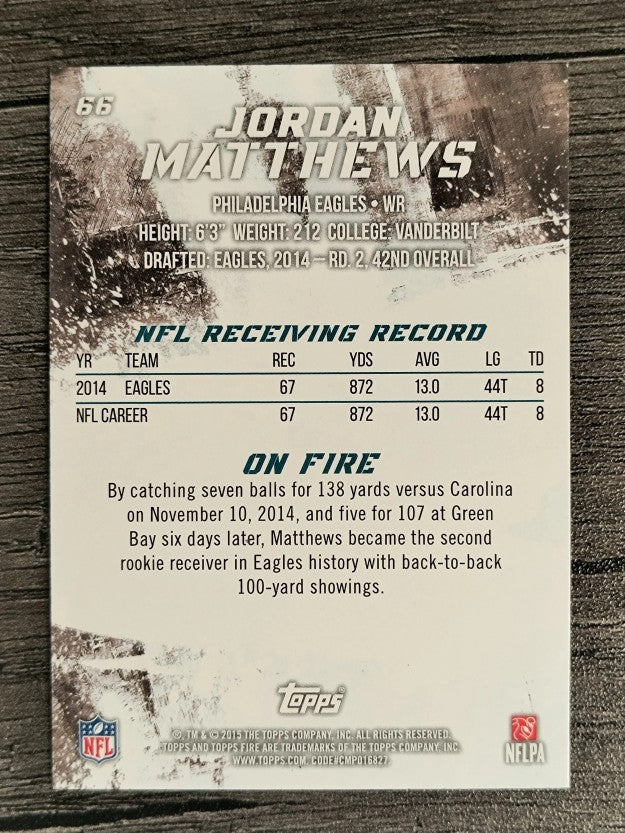 2015 Topps Fire #66 Jordan Matthews