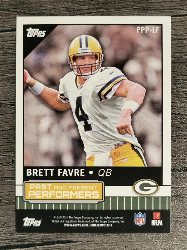 2015 Topps Past and Present Performers #PPPLF Eddie Lacy/Brett Favre