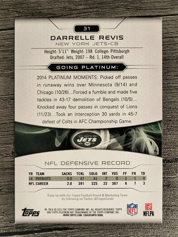 2015 Topps Platinum #31 Darrelle Revis