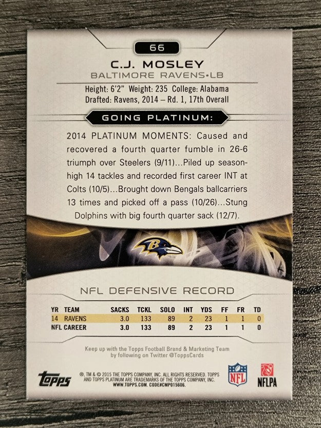 2015 Topps Platinum #66 C.J. Mosley
