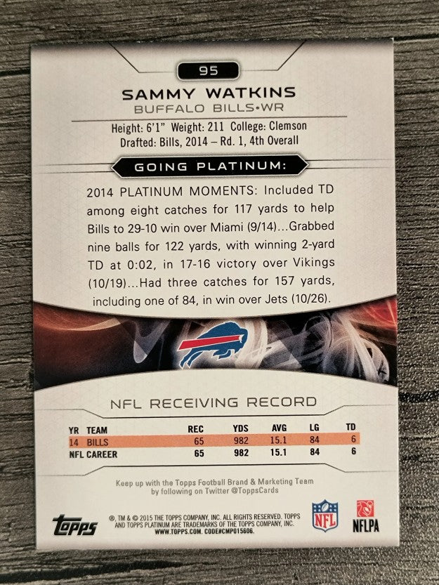 2015 Topps Platinum #95 Sammy Watkins