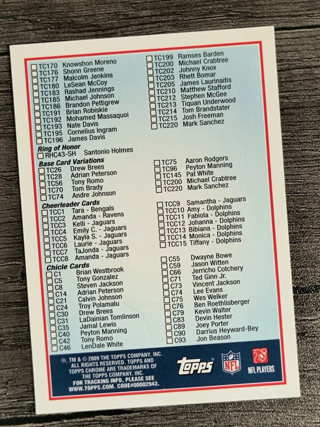 2009 Topps Chrome Checklists #2 TC167-Chicle Cards