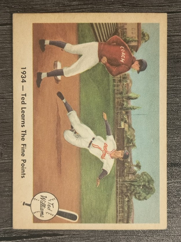 1959 Fleer Ted Williams #4 Learns Fine Points (EX)