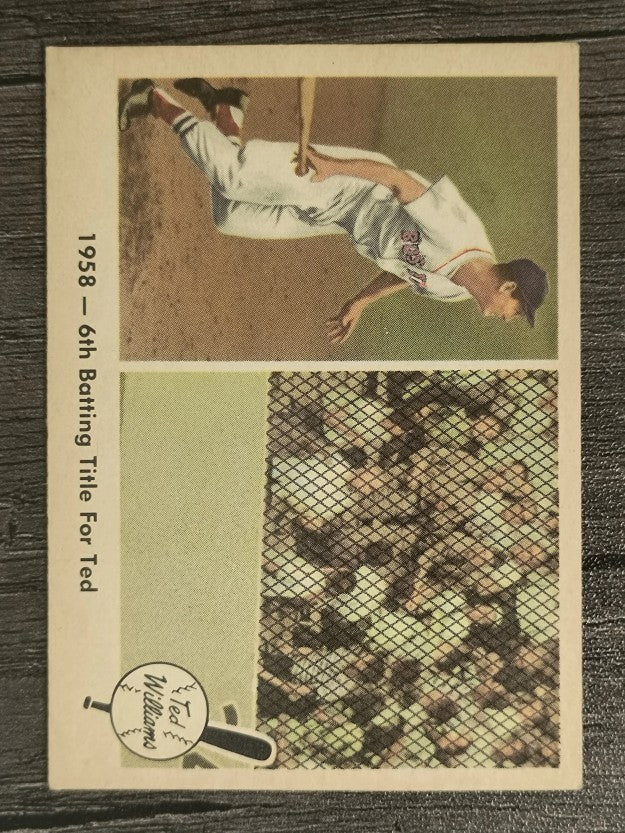 1959 Fleer Ted Williams #62 1958 Sixth Batting Title (EXMT)
