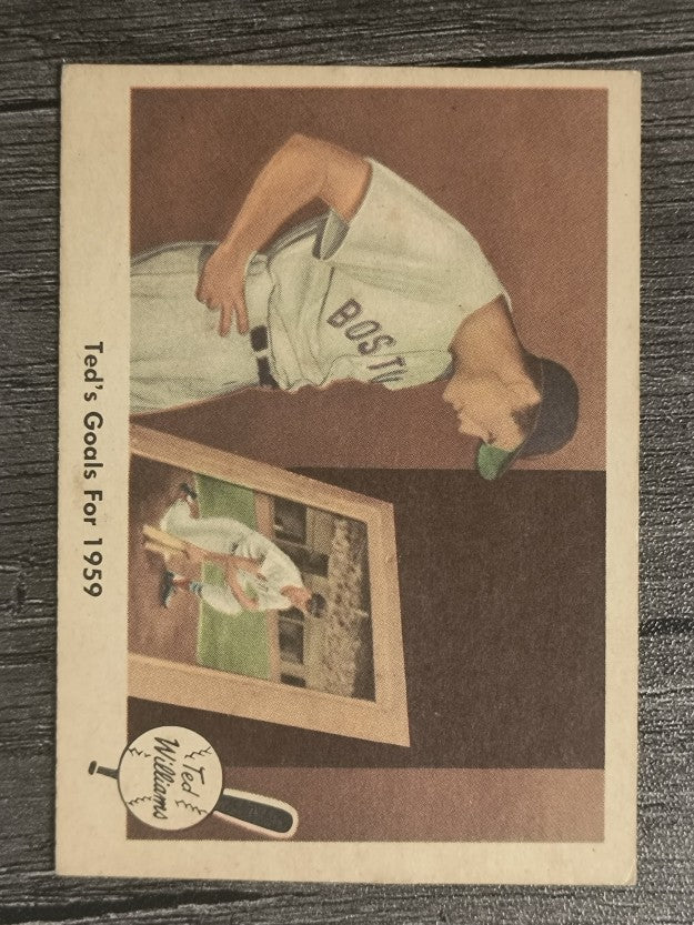 1959 Fleer Ted Williams #80 Ted's Goals for 1959 (VGEX)