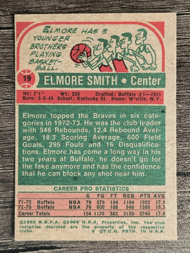 1973-74 Topps #19 Elmore Smith (EXMT)