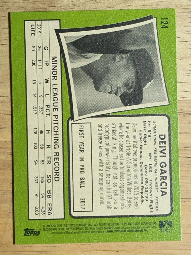 2020 Topps Heritage Minors #124 Deivi Garcia