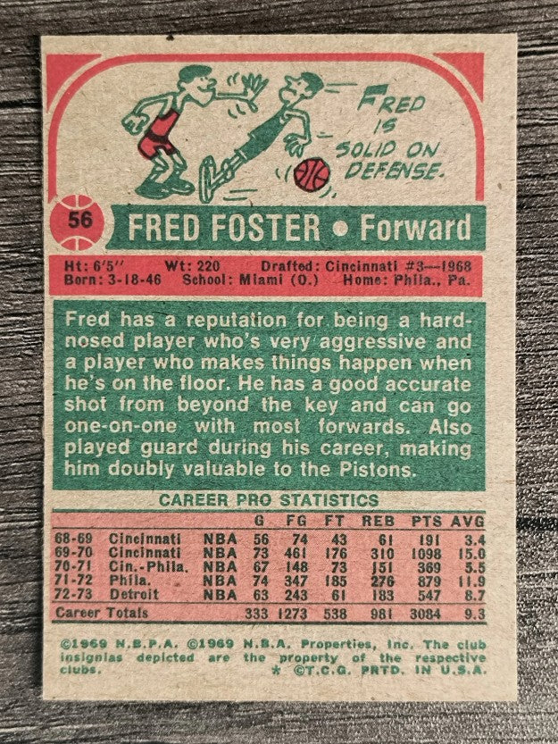 1973-74 Topps #56 Fred Foster (NM)