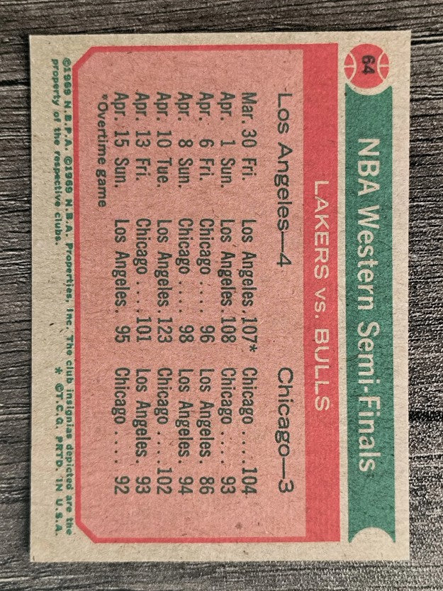 1973-74 Topps #64 Western Semis/Wilt Chamberlain (NMMT)