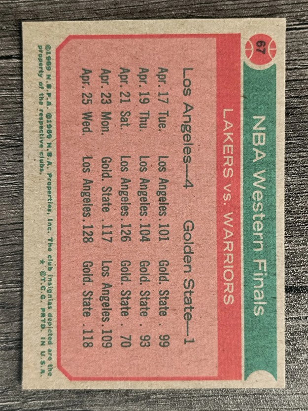 1973-74 Topps #67 NBA Western Finals/Lakers Breeze Past Golden State (NM)