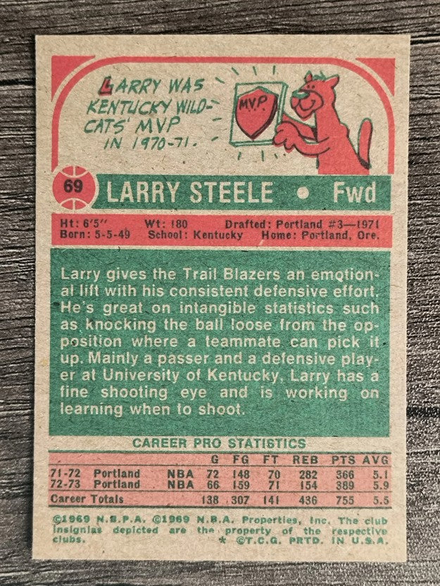 1973-74 Topps #69 Larry Steele (NM)