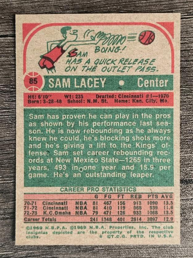 1973-74 Topps #85 Sam Lacey (EXMT)