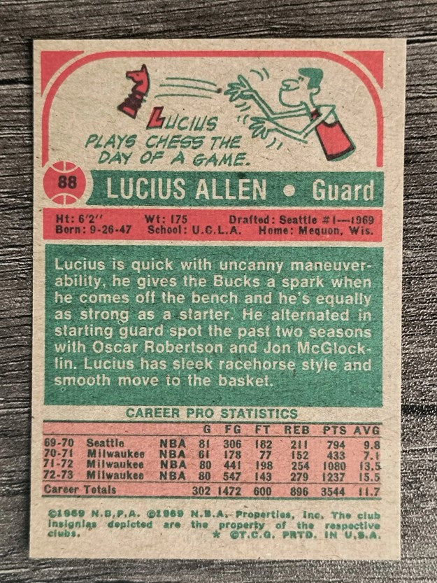 1973-74 Topps #88 Lucius Allen (NMMT)