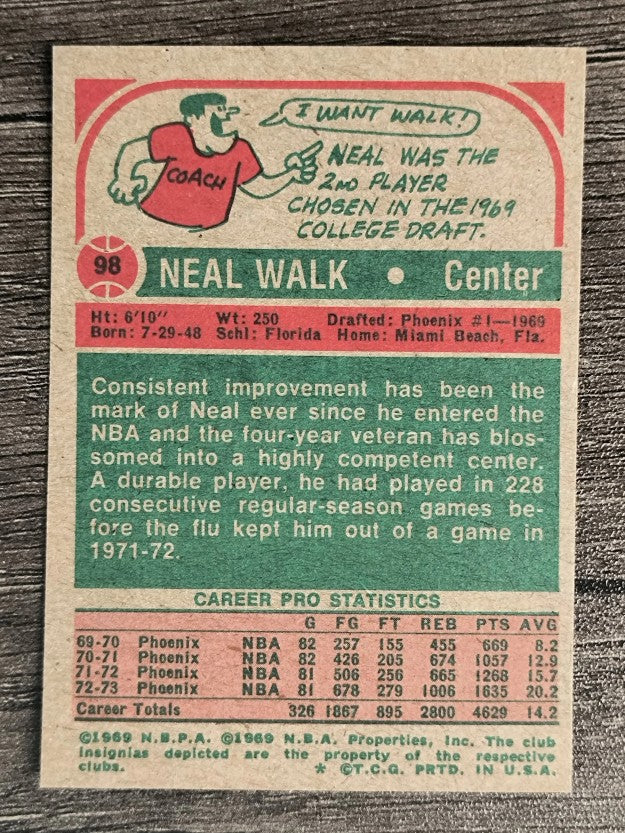 1973-74 Topps #98 Neal Walk (EXMT)