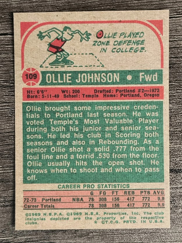 1973-74 Topps #109 Ollie Johnson (NM)