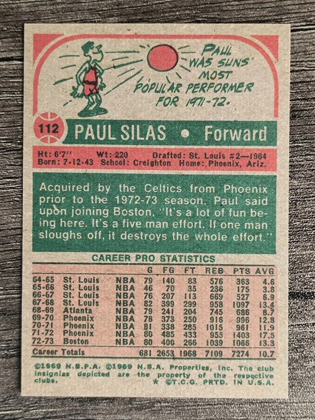 1973-74 Topps #112 Paul Silas (NM)
