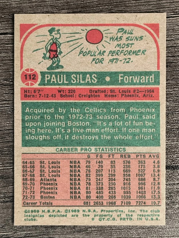 1973-74 Topps #112 Paul Silas (NM)