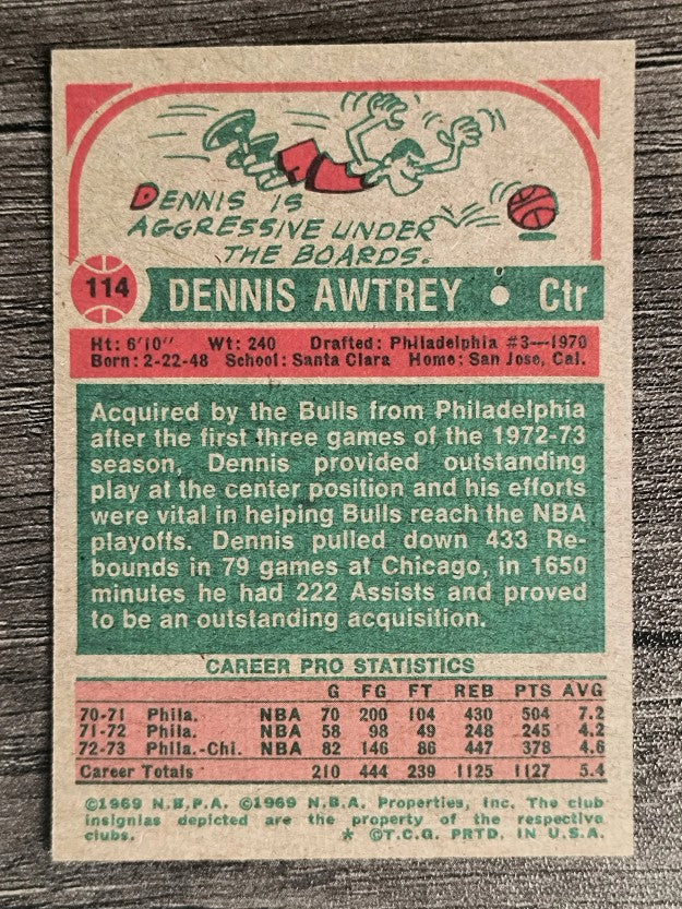 1973-74 Topps #114 Dennis Awtrey (EXMT)