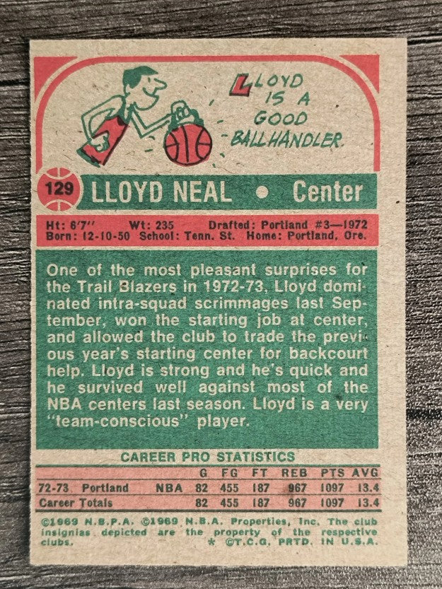 1973-74 Topps #129 Lloyd Neal RC (EXMT)