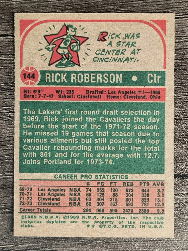1973-74 Topps #144 Rick Roberson (NM)