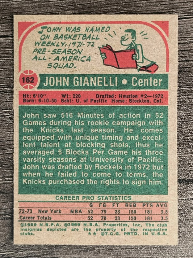 1973-74 Topps #162 John Gianelli (NM)
