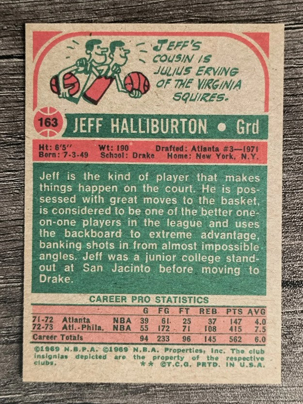 1973-74 Topps #163 Jeff Halliburton (NM)