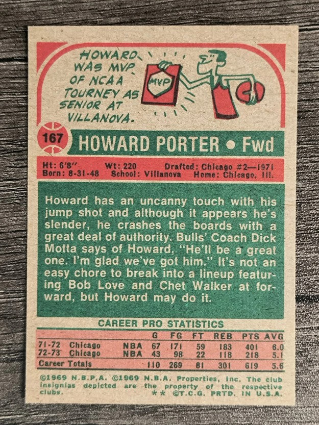 1973-74 Topps #167 Howard Porter (NM)