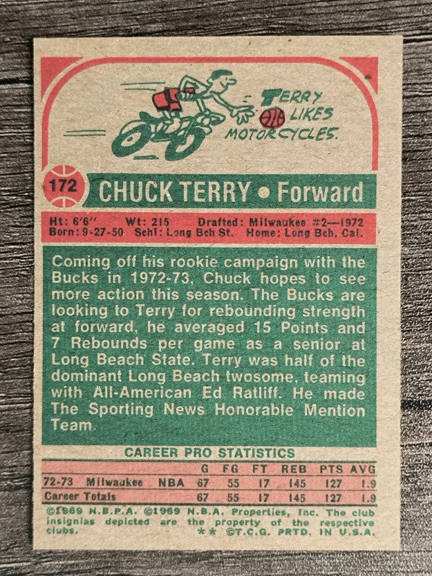 1973-74 Topps #172 Chuck Terry (EXMT)