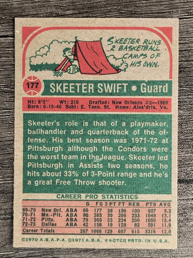 1973-74 Topps #177 Skeeter Swift (NM)