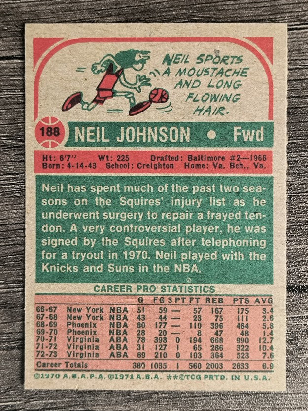 1973-74 Topps #188 Neil Johnson (EXMT)