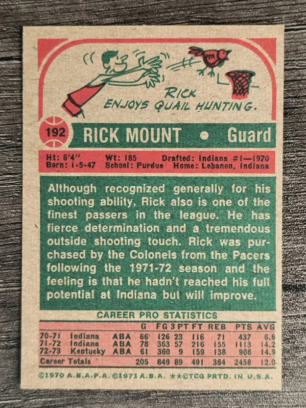 1973-74 Topps #192 Rick Mount (EXMT)