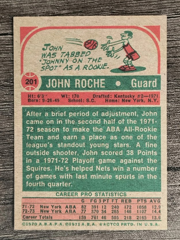 1973-74 Topps #201 John Roche (NM)