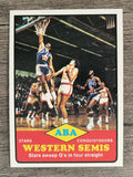 1973-74 Topps #203 ABA Western Semis/Stars sweep Q's in Four Straight (NMMT)