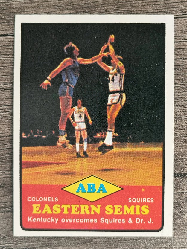 1973-74 Topps #204 ABA Eastern Semis/Dan Issel PO (NM)