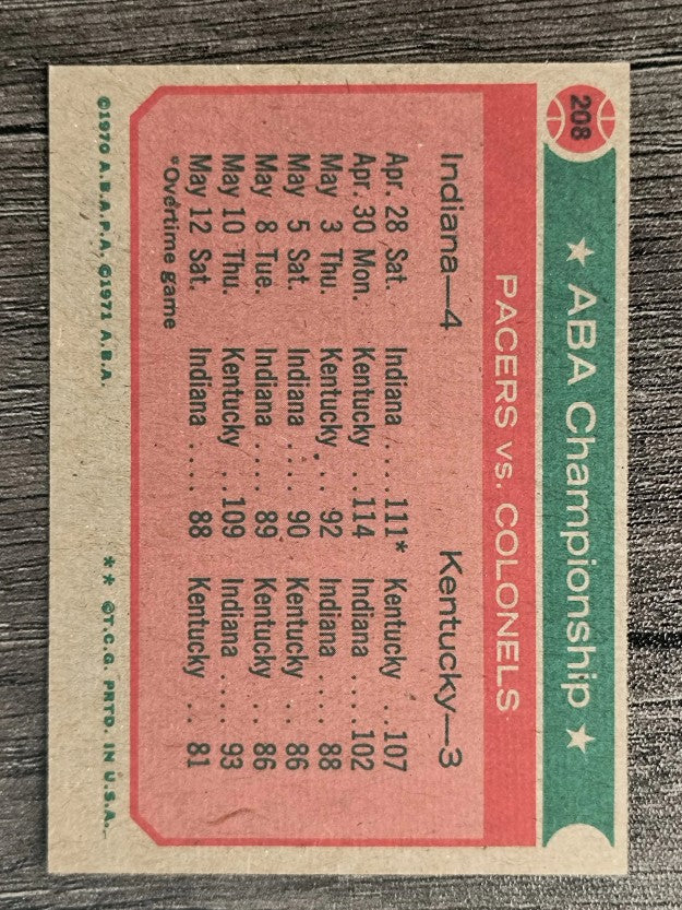 1973-74 Topps #208 ABA Championship/George McGinnis (EXMT)